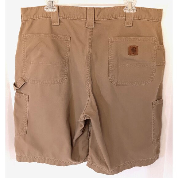 Vtg Carhartt Shorts Men 38 Tan Canvas Carpenter Cargo Utility Work Gorpcore 90s - Picture 4 of 10